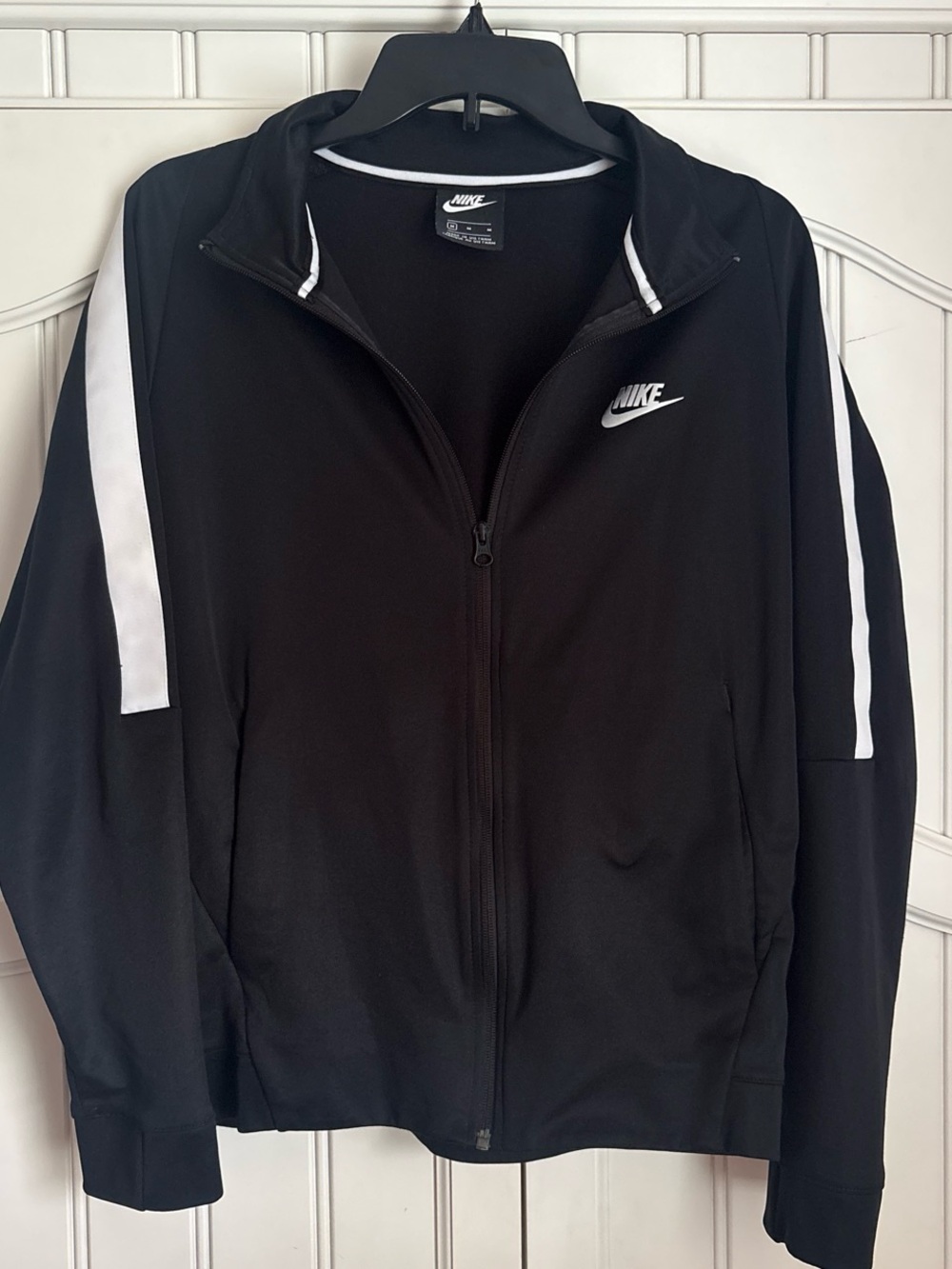 Nike Black Jacket with White Logo